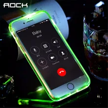 Рок светодиодной вспышкой чехол для телефона iPhone 7 6 6S плюс, свет вспышки вызова уведомления трубки серии чехол для телефона iPhone 6 6S 7 плюс Чехол
