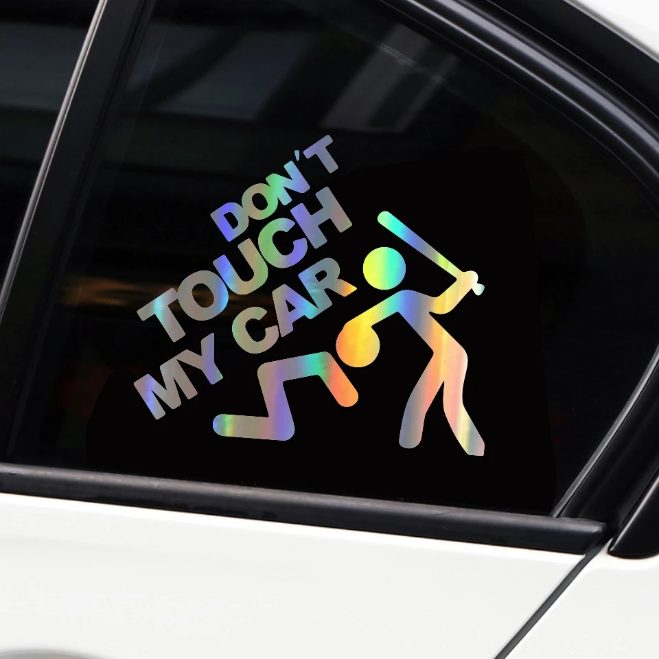 Anycuros Funny Safety Warning Vinyl Car stickers DO NOT TOUCH MY CAR  Car Motorcycles Decal Accessories Car Styling 1412 cm  (10)