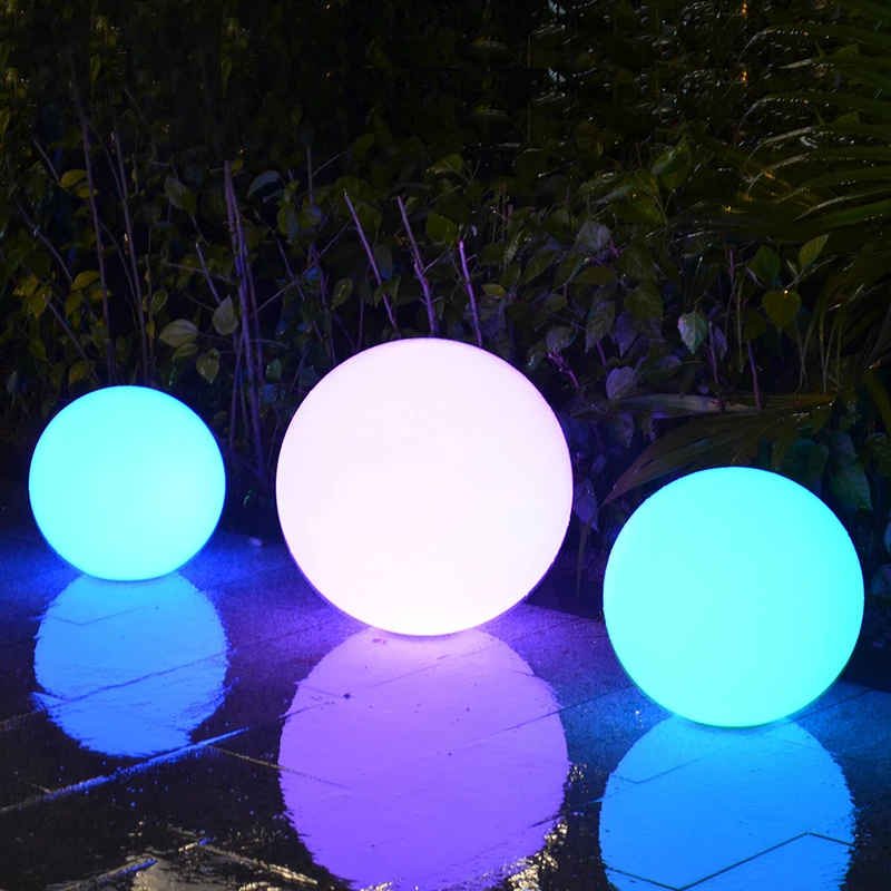

D35CM Rechargeable 16-Color LED Night Lamp Outdoor Courtyard Decoration IP68 Waterproof Pool Floating Ball Lighting GL504-35B