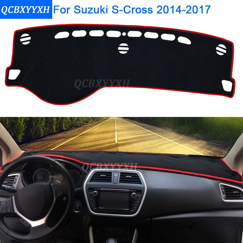 Стайлинга автомобилей Dashboard Избегайте Light Pad защитный коврик Photophobism площадку подкладке ковер для Suzuki S-Cross 2014-2017 аксессуары