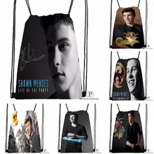 Custom BShawn Mendes Drawstring Backpack Bag Cute Daypack Kids Satchel (Black Back) 31x40cm#180531-03-12