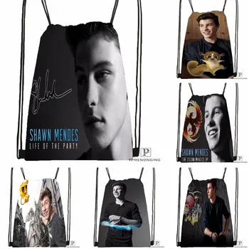 

Custom BShawn Mendes Drawstring Backpack Bag Cute Daypack Kids Satchel (Black Back) 31x40cm#180531-03-12