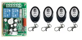 

New AC220V 2CH Wireless Remote Control Switch System 1*Receiver + 4 *ellipse shape Transmitters for Appliances Gate Garage Door