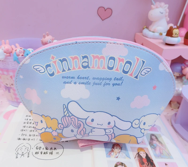 Мультяшная косметичка Sanrio, Hello Kitty My Melody Cinnamoroll Dog Little Twin Star, Милая женская косметичка для хранения, косметичка для девочек, подарок