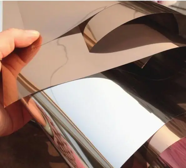 

width 30/40/50/60/70/80/90 by length 100cm Silver Insulation Window Film Stickers Solar Reflective One Way Mirror tan silver