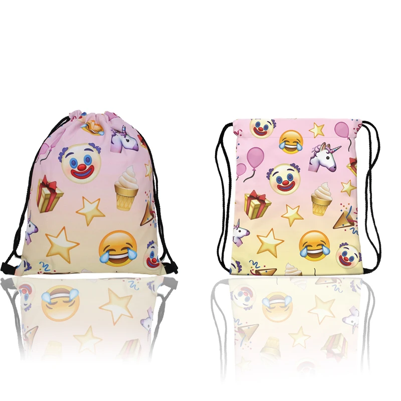 

1 Pcs Unicorn Pattern Women Drawstring Bag 3D Printing Backpack