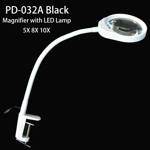 Use for Circuit Board Magnifier Clip on Table Top Desk LED Lamp Reading