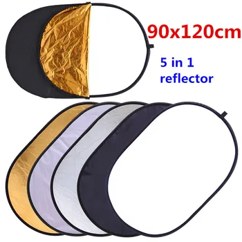 CY 90x120cm 5 in 1 Portable Collapsible oval Multi-Disc light photo studio Reflector fotografia photography accessories 1