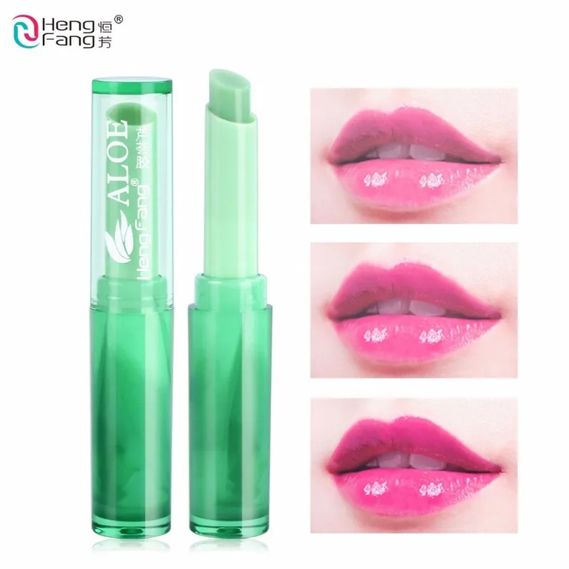 

Aloe Vera Nourishes Lipstick Long-lasting Moisturizer Cosmetic Green Color Magic Temperature-changed Beauty Lip Balm TSLM1