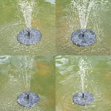 Комплект водяного фонтана на солнечной энергии для бассейна, сада, пруда, полива, погружной круглый фонтанный насос с насадками