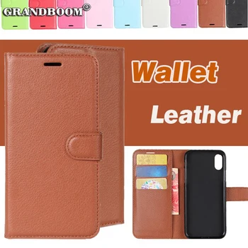 

500pcs Litchi Pattern Flip Wallet Magnet Kickstand Case For iPhone 11 Pro Max XS XR X 8 7 6 6S Plus Leather With Card Slot Cover