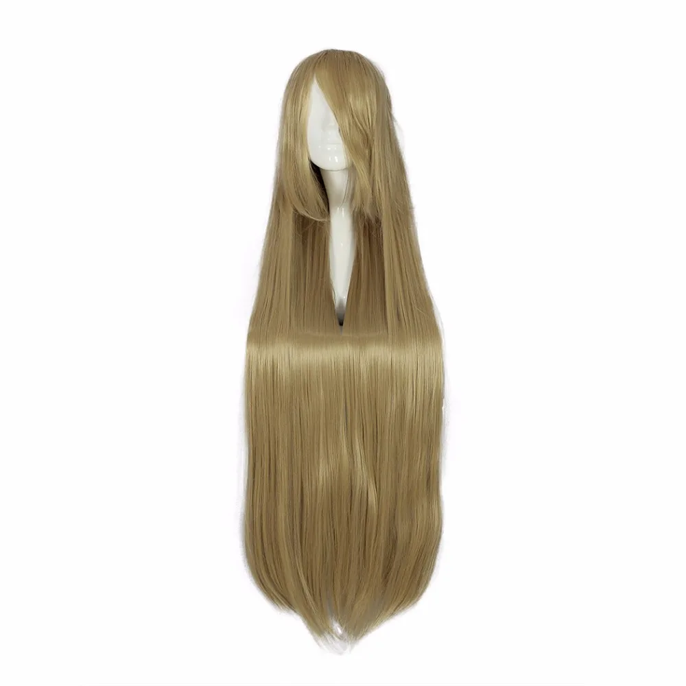 MCOSER 100 см Синтетические длинные прямые волосы 16 цветов супер Косплей вечерние высокотемпературные волокна парик парик-017
