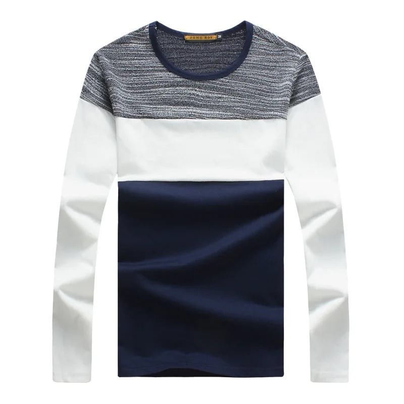 

New Arrival T-Shirt Men 2020 Spring Autumn New Long Sleeve O-Neck T Shirt Men Brand Clothing Fashion Patchwork Cotton Tee Tops