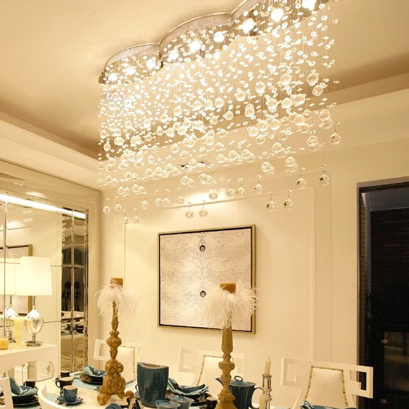 Luxury Crystal Lamp Restaurant Lights Hanging Line Cut Crystal Lamp Restaurant Lights Hanging