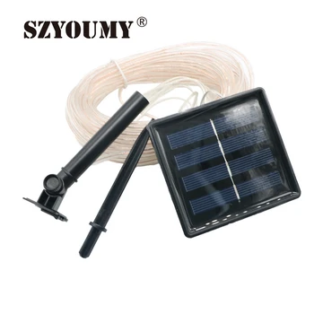 

SZYOUMY High Quality 7M 50 12M 100 LED Solar Rope Tube LED String Strip Fairy Light Outdoor Garden Xmas Party Decor Waterproof