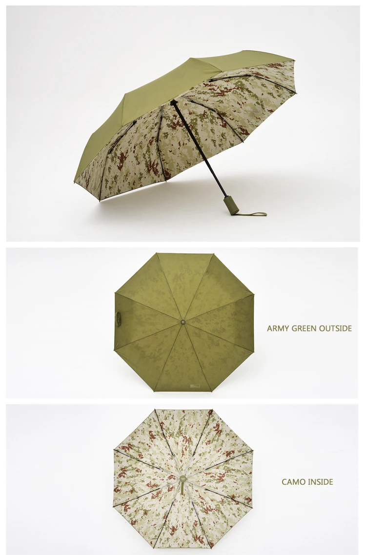 Хит, автоматический зонт в военном стиле для мужчин и женщин, Tiohoh, брендовые камуфляжные складные зонты, 8 K, ветрозащитные, 2 слоя, Paraguas