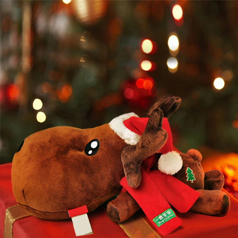 

Christmas Decoration Deer Doll Car Air Freshener Toy Bamboo Characoal Bag Air Purification Auto Ornament Interior Accessories