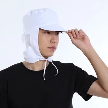 

Food factory hat breathable mesh bags working cap workshop dust cap with white eaves food network cap both men and women
