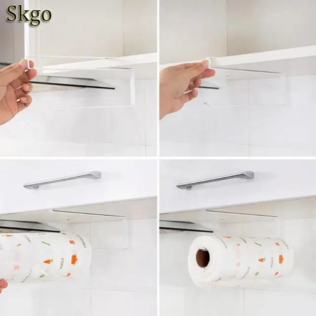 Best Price Hot Hanging Tissue Holder Kitchen Bathroom Toilet Roll Paper Holder Towel Iron Rack Kitchen Cabinet Door Hook Holder Organizer