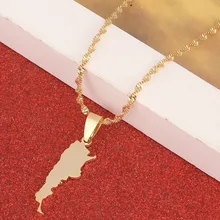 Из нержавеющей стали Аргентина медальоны с картой для женщин Подвеска золотого цвета Аргентина карты ювелирные подарки