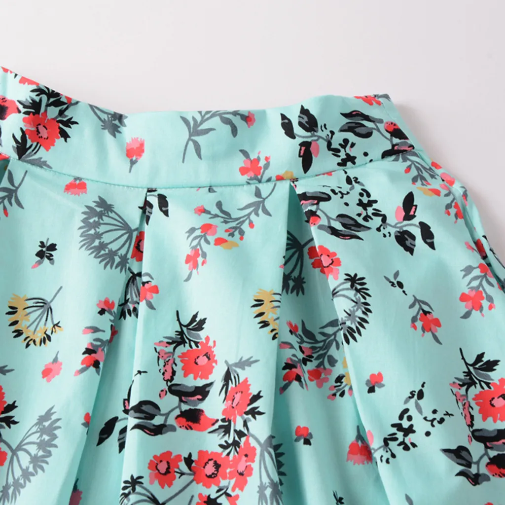 Feitong/летние женские богемные юбки в винтажном стиле; Повседневная плиссированная юбка на молнии; трапециевидная юбка с принтом; Высокая талия; пляжные юбки; Femme