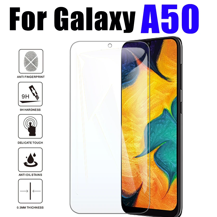 

for Samsung galaxy a50 screen protector on samsumg samsum sansun tempered glass protective film galax gaxaly glas a 50 tremp 50a