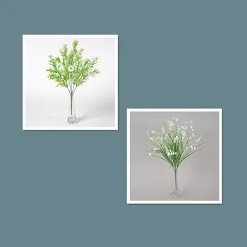 White Orchid Artificial Flowers Spring Fake Flowers Table Centerpieces Office Living Room Kitchen Bathroom Bedroom Decoration