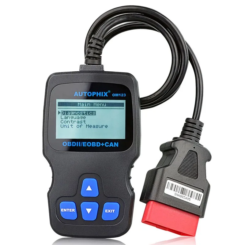 Autophix OM123 OBD2 Scanner EOBD Code Reader Auto Engine Scan Tool with-Live-Date