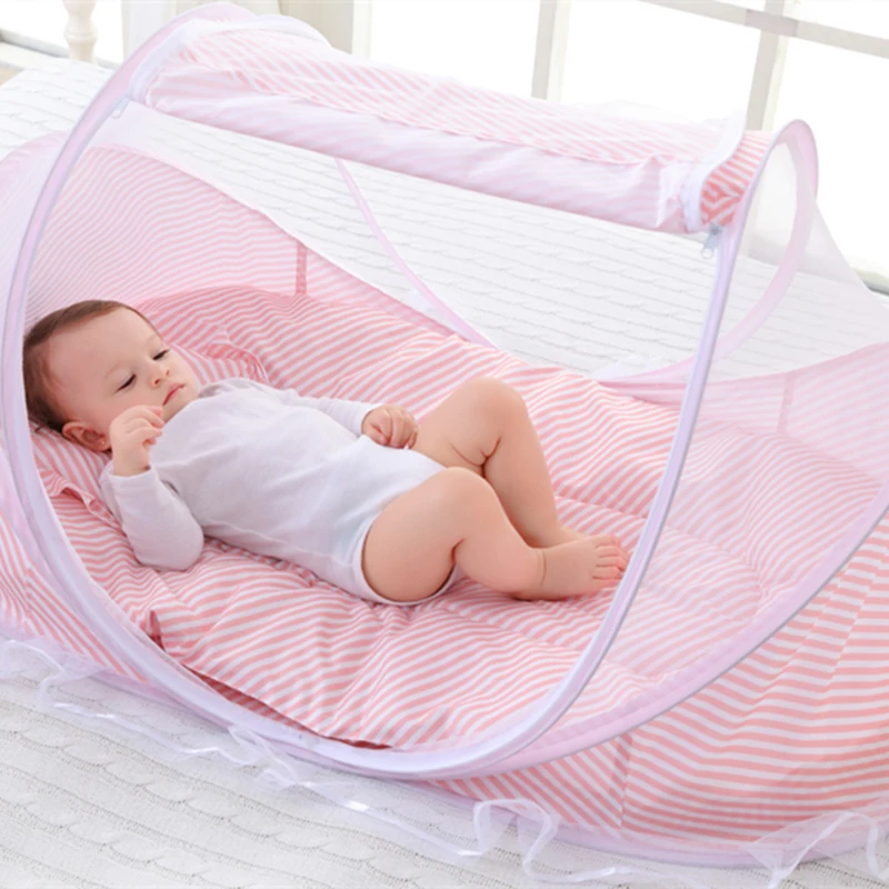 От 0 до 3 лет детская москитная сетка для новорожденных, детская кроватка, москитная сетка для детей, складная переносная палатка для детской комнаты, декоративный навес