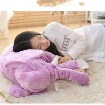 

40cm Purple Elephant Figurine Elephant Pillow Baby Comfort Plush Toys
