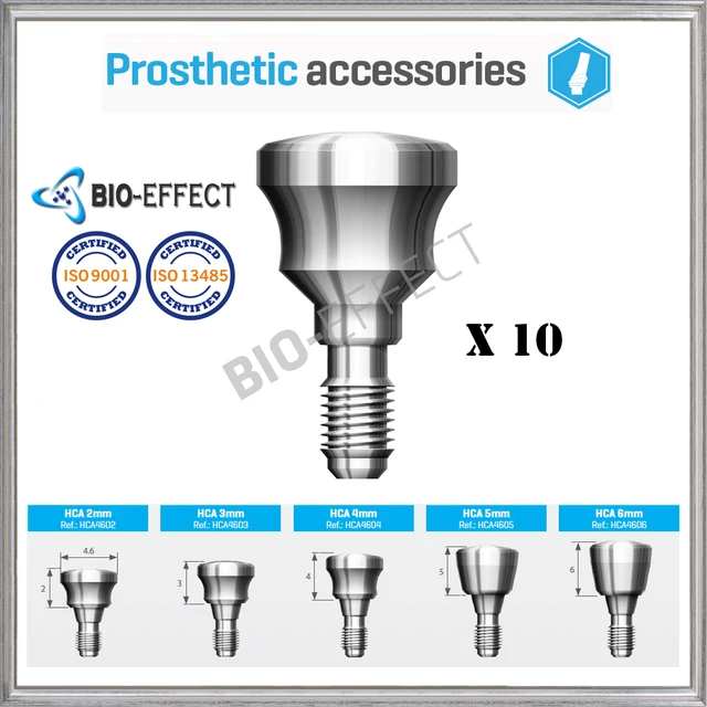 10X DENTAL TITANIUM REGULAR H.CAPS FOR INTERNAL HEX IMPLANTS,TOP
