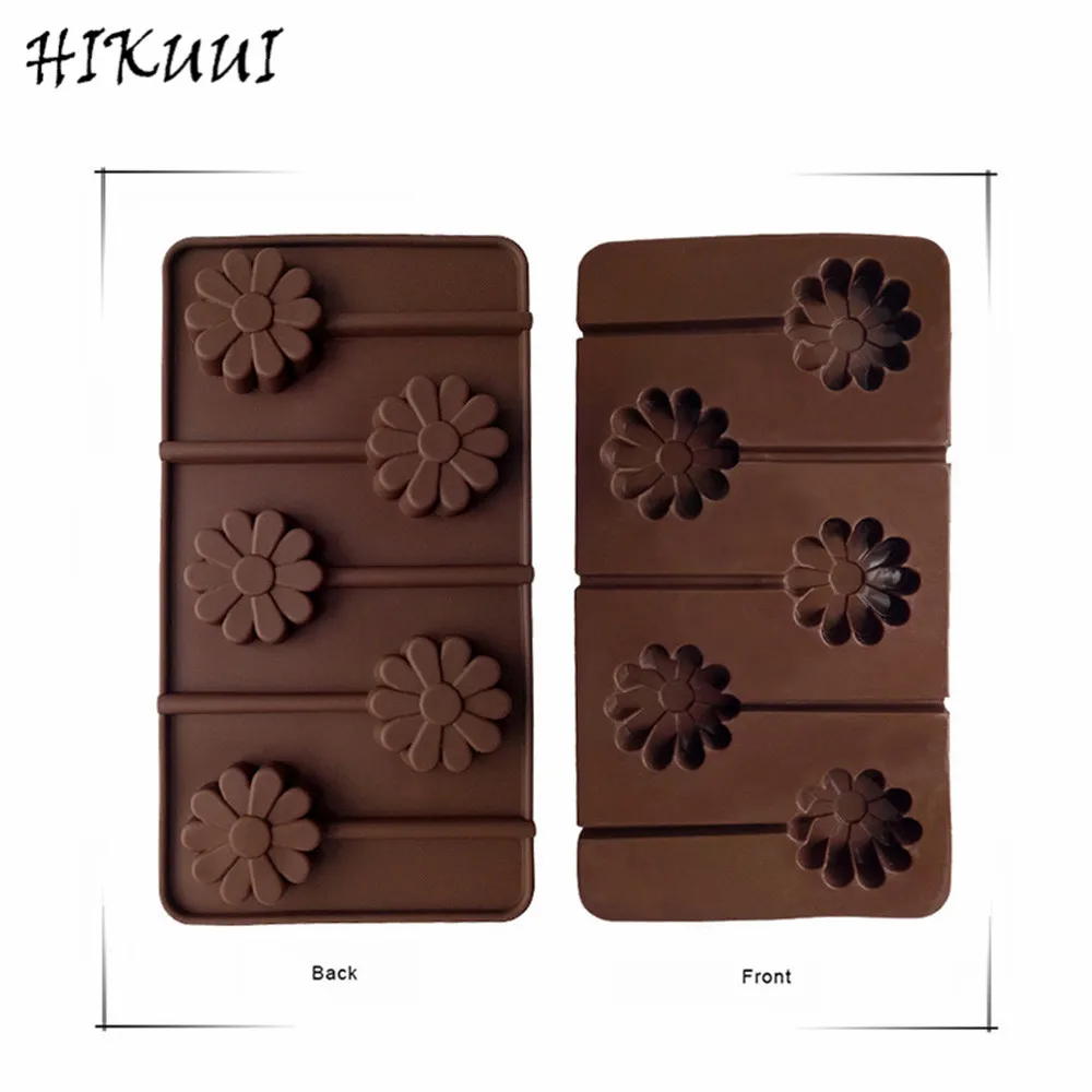 Форма для выпечки 5 отверстий в форме цветов|candy mold|chocolate candy moldsilicone mold |