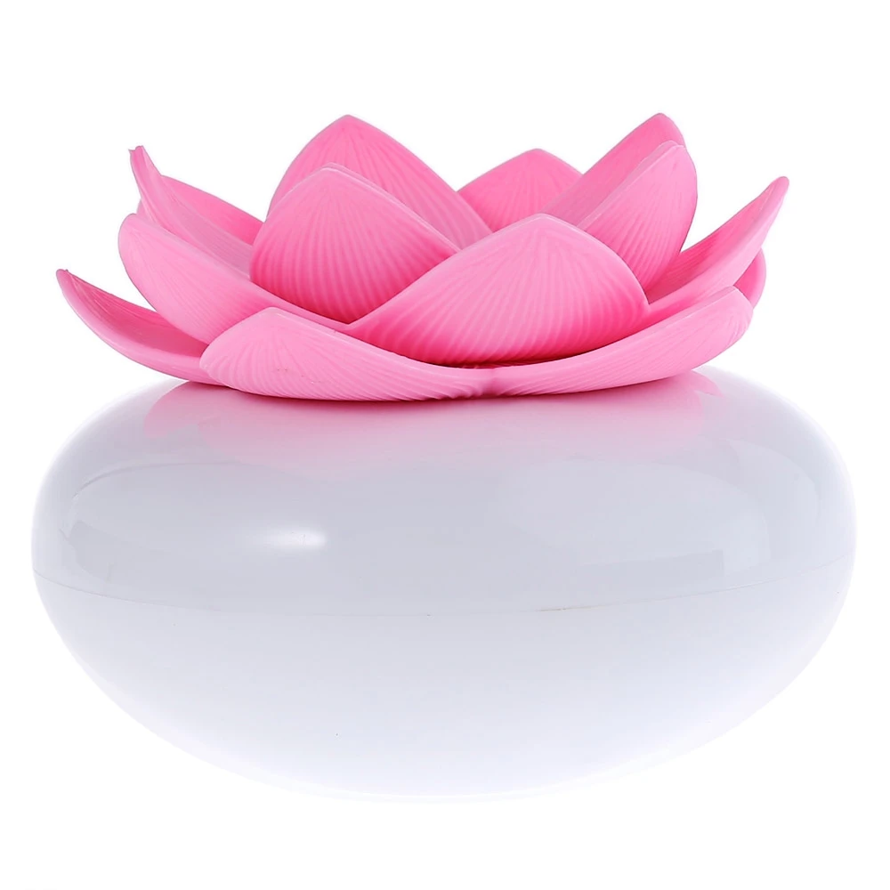 

Creative Lotus Cottonbud Box Toothpick Holder Stand with Transparent Cover For Dressing Table Living Room