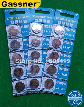 

5 PCS 3V Button Cell CR2032 Lithium Battery for PCB Remote Watch Scales Calculator RoHS,SGS