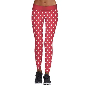 

Multicolor Women Leggings Classic Dot Striped Deer Print Fitness Leggings Slim Lovely Leggins Legins Trouser Pants For Female