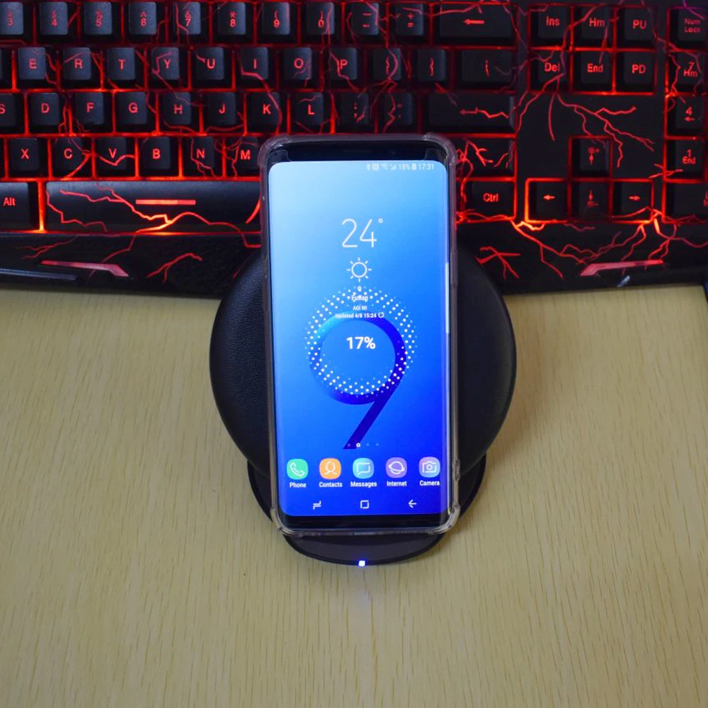 Оригинальный eAmpang 10 Вт Быстрое беспроводное зарядное устройство для Samsung Galaxy S6 S7