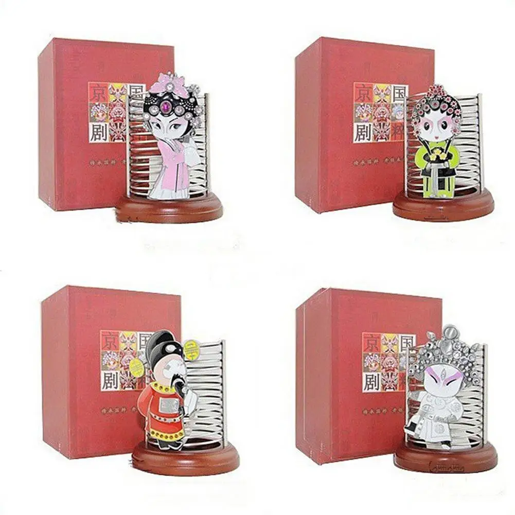 

Metal Creative Peking Opera Character Multi-function Metal Canister Desk Pen Storage Organizer Holder r20