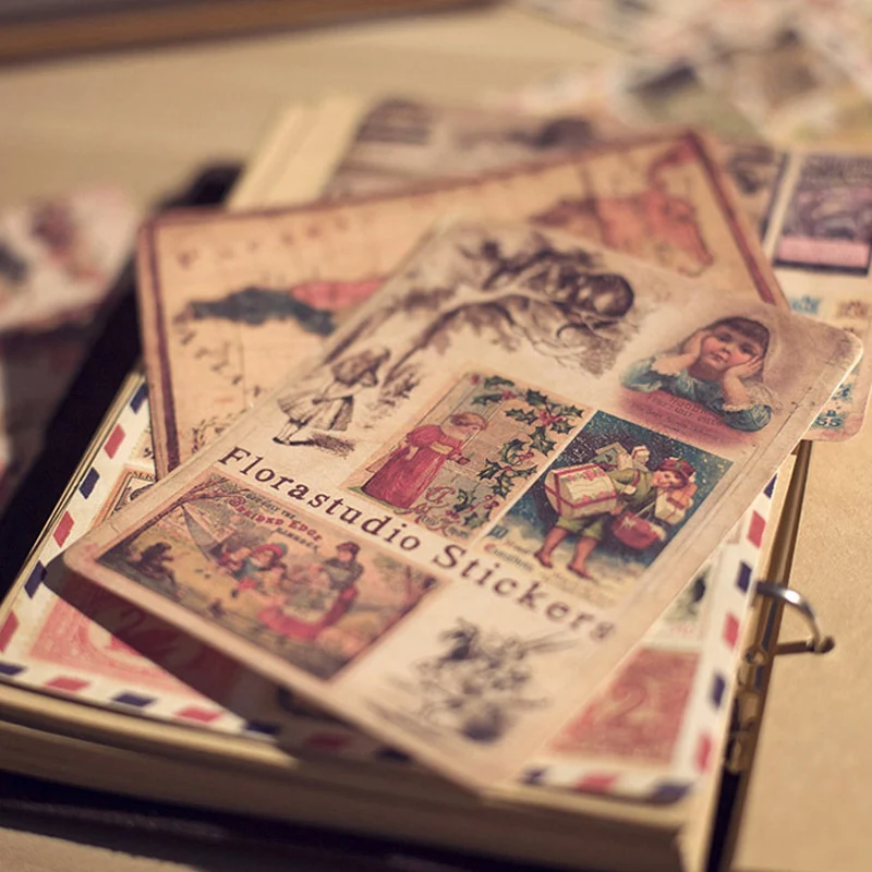 

10 pcs/lot vintage map poster stamp paper sticker DIY decoration sticker for album planner scrapbooking stationery post it