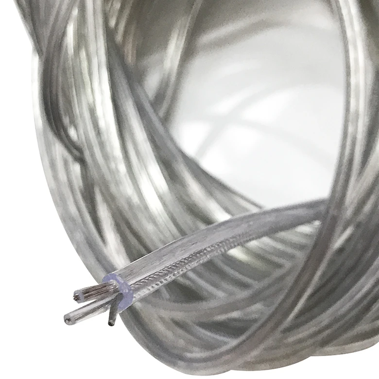 0,5 квадратная 0,75 квадратная прозрачная двухжильная круглая проволока с веревкой из нержавеющей стали люстра провод шнур питания аксессуары для освещения