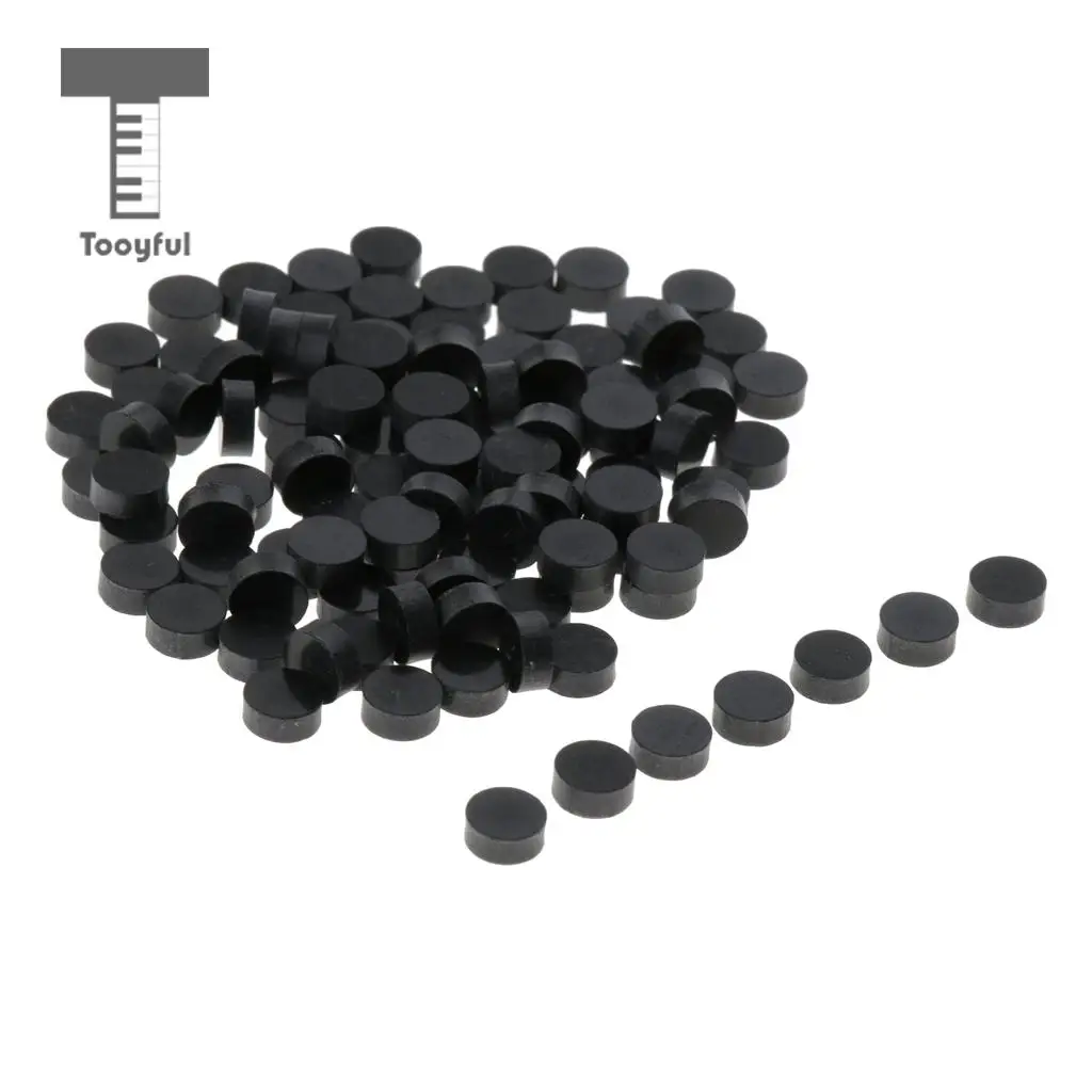 100pcs Black Guitar Dots White Mother of Pearl Shell Fingerboard Dots With Inlay for Guitars Ukuleles Mandolin Fingerboards