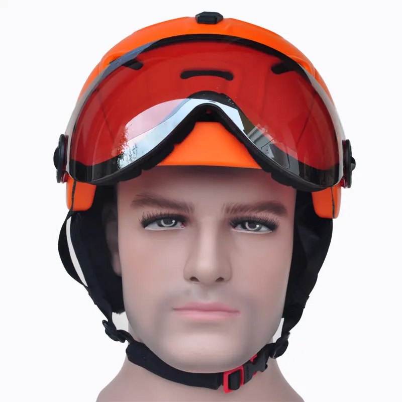 Полупокрытые CE сертификация лыжный шлем интегрально формованные наружные спортивные очки лыжный шлем для сноуборда