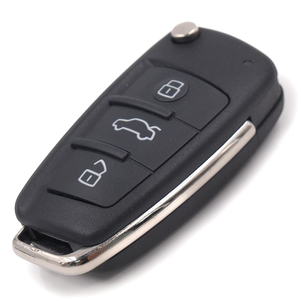 KEYECU для Audi Q7 замена флип пульт дистанционного управления автомобильный брелок 433 МГц 8E чип FCC ID 8E0 837 220AF