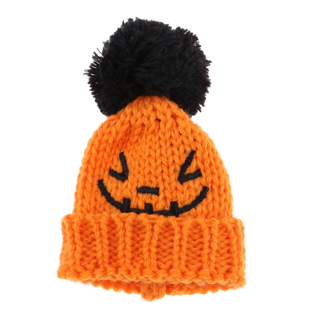 Lovely Knitted Pumpkin Beanie Hat Ski Cap Winter Garment For 12inch Girl Dolls for Kurhn Sweater Clothes Accessories