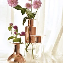 Европейский стиль креативная ваза настольная стеклянная гидропонная ваза контейнеры для террариума растение цветочный горшок ваза домашний офисный Декор