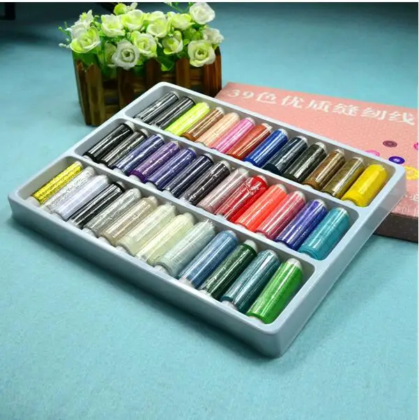 Катушки для швейных ниток из полиэстера 39 шт./компл. смешанные цвета нитки