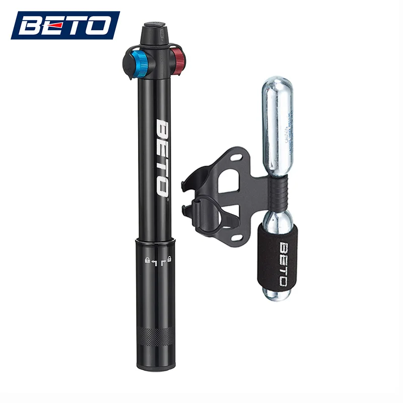 

Beto Co2/Hand Bicycle Pump Presta Schrader Adapter Bike Pump Ball Tire Air Inflator Bicycle Pump Mountain Road Mini Bike Pump