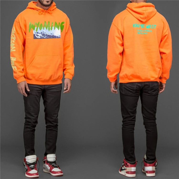 

2018 Kanye West Wyoming LISTENING PARTY Hoody Season 5 OVERSIZE Mountains Pattern Letter Printing Men Hoodies Hip Hop Sweatshirt