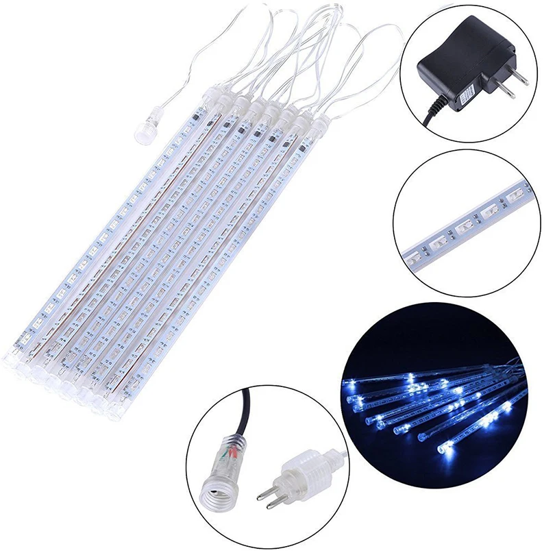 

Grnflashing EU/US Plug 30CM 50CM Meteor Shower light Waterproof Christmas LED String Lights Outdoor Garden Xmas String Lights
