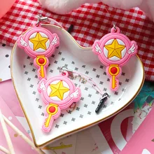 

SUEF Creative Magical Girl Bird's Head Cane Star Silica Gel Headphone Dust Plug for Iphone 4 4s 5 5s SE 6 6S PLUS