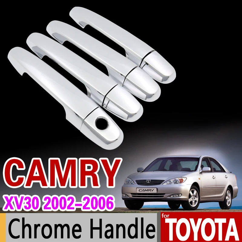 Хромированная накладка на ручку для Toyota Camry 30 XV30 2002 2003 2004 2005 2006 Daihatsu Altis, аксессуары, наклейки для стайлинга автомобилей